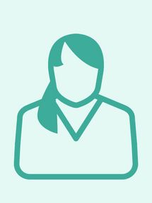 Stilisiertes grünes Person-Symbol mit Silhouette eines Kopfes und Schultern auf hellgrünem Hintergrund